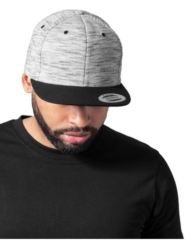 FLE-6089SC-Stripes Melange Crown Snapback